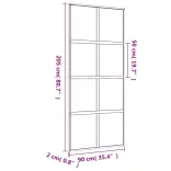 aranyszínű átlátszó ESG üveg és alumínium tolóajtó 90 x 205 cm