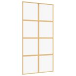 aranyszínű átlátszó ESG üveg és alumínium tolóajtó 102,5x205 cm