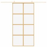 aranyszínű átlátszó ESG üveg és alumínium tolóajtó 102,5x205 cm