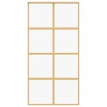 aranyszínű átlátszó ESG üveg és alumínium tolóajtó 102,5x205 cm