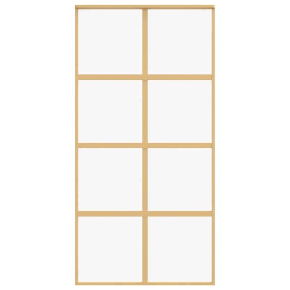 aranyszínű átlátszó ESG üveg és alumínium tolóajtó 102,5x205 cm