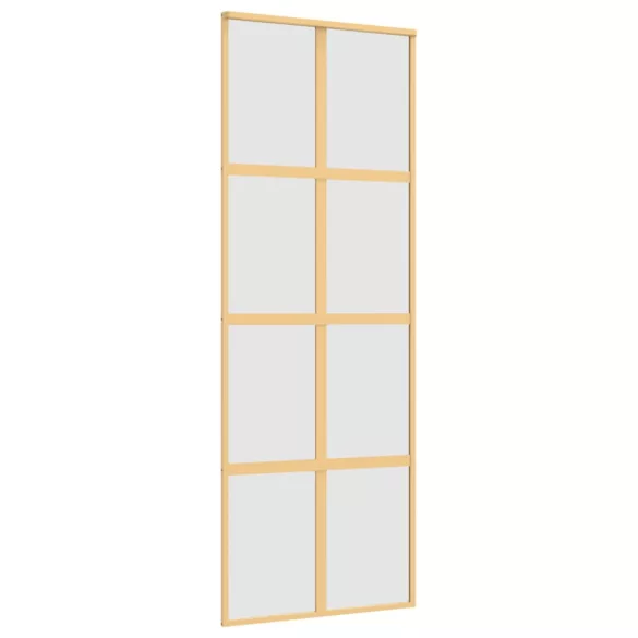 aranyszínű ESG tejüveg és alumínium tolóajtó 76 x 205 cm