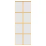 aranyszínű ESG tejüveg és alumínium tolóajtó 76 x 205 cm