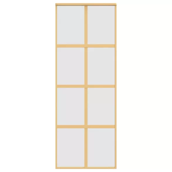 aranyszínű ESG tejüveg és alumínium tolóajtó 76 x 205 cm