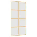 aranyszínű ESG tejüveg és alumínium tolóajtó 102,5 x 205 cm