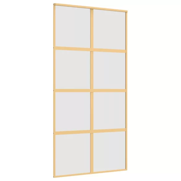 aranyszínű ESG tejüveg és alumínium tolóajtó 102,5 x 205 cm