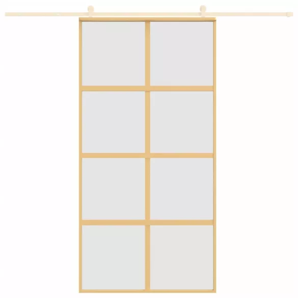 aranyszínű ESG tejüveg és alumínium tolóajtó 102,5 x 205 cm