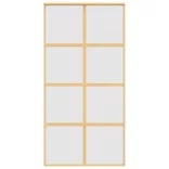 aranyszínű ESG tejüveg és alumínium tolóajtó 102,5 x 205 cm