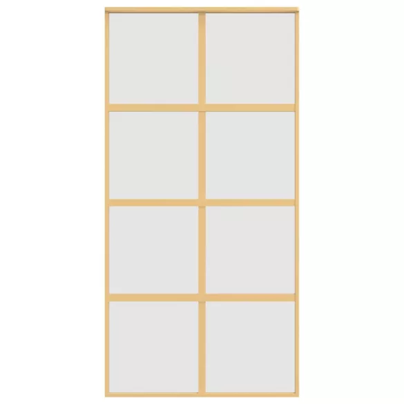 aranyszínű ESG tejüveg és alumínium tolóajtó 102,5 x 205 cm