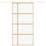 aranyszínű átlátszó ESG üveg és alumínium tolóajtó 102,5x205 cm