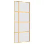 aranyszínű ESG tejüveg és alumínium tolóajtó 90 x 205 cm