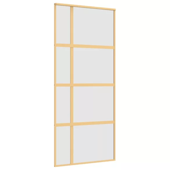 aranyszínű ESG tejüveg és alumínium tolóajtó 90 x 205 cm