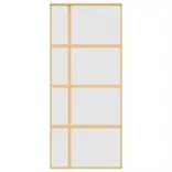 aranyszínű ESG tejüveg és alumínium tolóajtó 90 x 205 cm