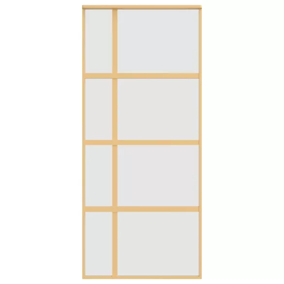 aranyszínű ESG tejüveg és alumínium tolóajtó 90 x 205 cm