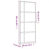 aranyszínű ESG tejüveg és alumínium tolóajtó 90 x 205 cm