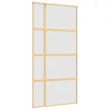 aranyszínű ESG tejüveg és alumínium tolóajtó 102,5 x 205 cm