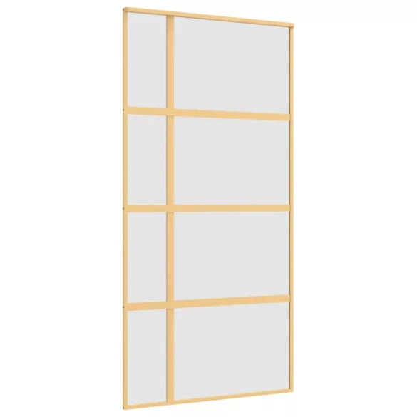 aranyszínű ESG tejüveg és alumínium tolóajtó 102,5 x 205 cm