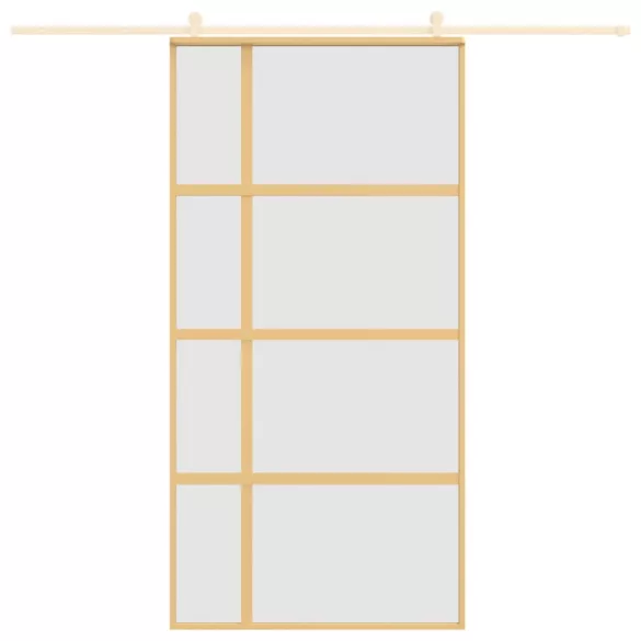 aranyszínű ESG tejüveg és alumínium tolóajtó 102,5 x 205 cm