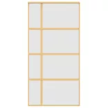 aranyszínű ESG tejüveg és alumínium tolóajtó 102,5 x 205 cm