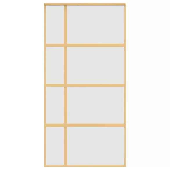 aranyszínű ESG tejüveg és alumínium tolóajtó 102,5 x 205 cm