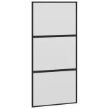 fekete edzett üveg és alumínium tolóajtó 102,5 x 205 cm