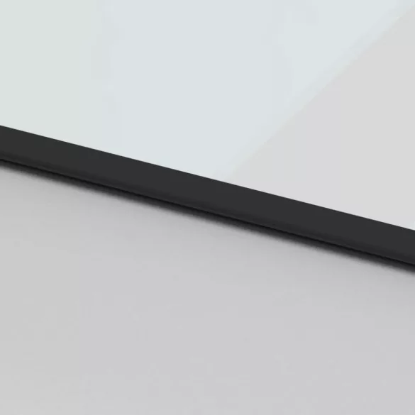fekete edzett üveg és alumínium tolóajtó 76 x 205 cm