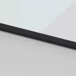 fekete edzett üveg és alumínium tolóajtó 90 x 205 cm