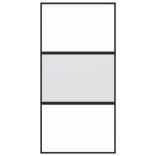 fekete edzett üveg és alumínium tolóajtó 102,5 x 205 cm