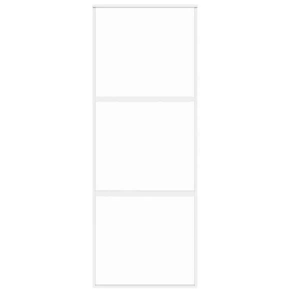 fehér edzett üveg és alumínium tolóajtó 76 x 205 cm