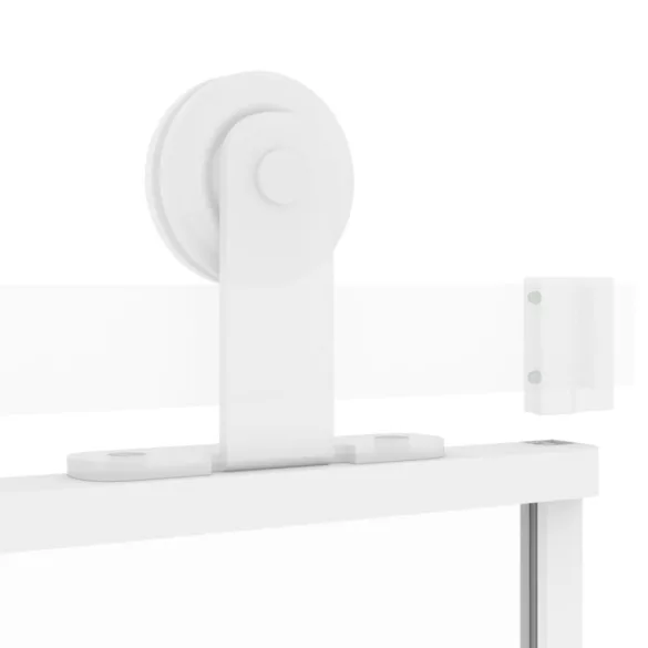 fehér edzett üveg és alumínium tolóajtó 76 x 205 cm