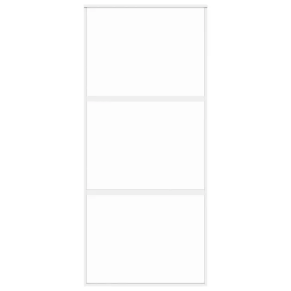 fehér edzett üveg és alumínium tolóajtó 90 x 205 cm
