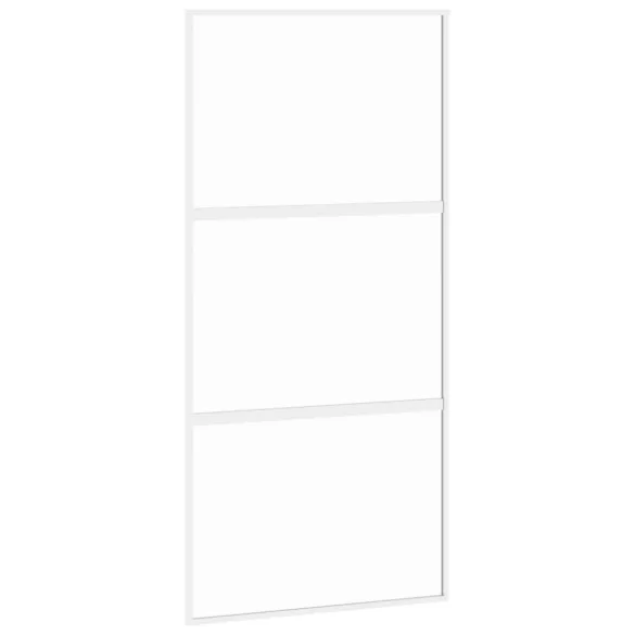 fehér edzett üveg és alumínium tolóajtó 102,5 x 205 cm