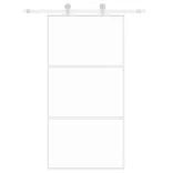 fehér edzett üveg és alumínium tolóajtó 102,5 x 205 cm