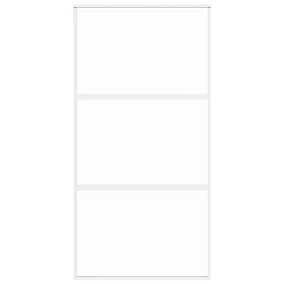 fehér edzett üveg és alumínium tolóajtó 102,5 x 205 cm