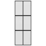 fekete edzett üveg és alumínium tolóajtó 76 x 205 cm