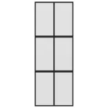 fekete edzett üveg és alumínium tolóajtó 90 x 205 cm