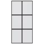 fekete edzett üveg és alumínium tolóajtó 102,5 x 205 cm