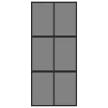fekete edzett üveg és alumínium tolóajtó 90 x 205 cm
