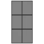 fekete edzett üveg és alumínium tolóajtó 102,5 x 205 cm