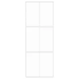fehér edzett üveg és alumínium tolóajtó 76 x 205 cm