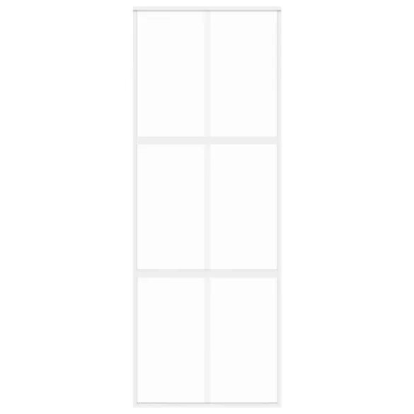 fehér edzett üveg és alumínium tolóajtó 76 x 205 cm