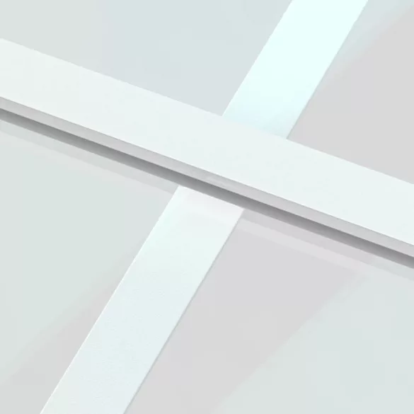 fehér edzett üveg és alumínium tolóajtó 76 x 205 cm