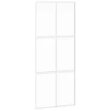fehér edzett üveg és alumínium tolóajtó 90 x 205 cm