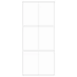 fehér edzett üveg és alumínium tolóajtó 90 x 205 cm