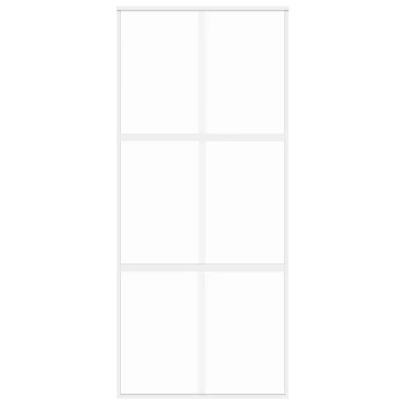 fehér edzett üveg és alumínium tolóajtó 90 x 205 cm