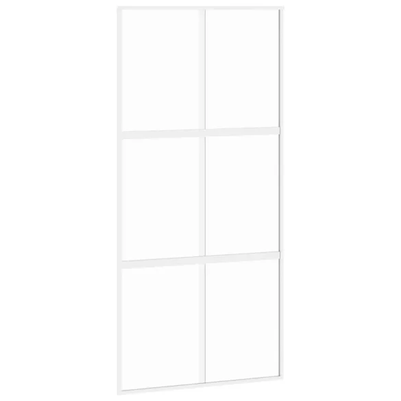 fehér edzett üveg és alumínium tolóajtó 102,5 x 205 cm