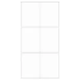 fehér edzett üveg és alumínium tolóajtó 102,5 x 205 cm