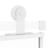 fehér edzett üveg és alumínium tolóajtó 102,5 x 205 cm