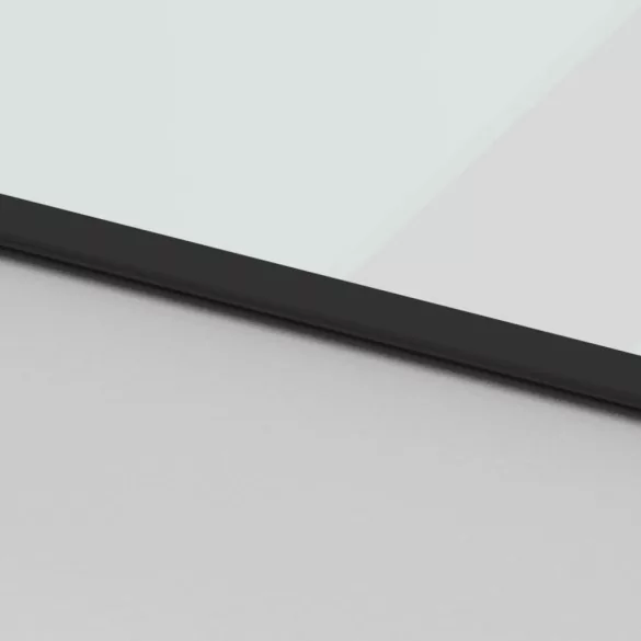 fekete edzett üveg és alumínium tolóajtó 90 x 205 cm