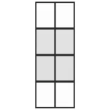 fekete edzett üveg és alumínium tolóajtó 76 x 205 cm